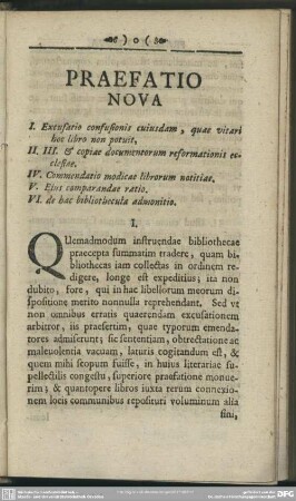 Praefatio Nova