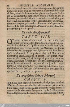 De compositione Solis & Mercurij CAPUT V.