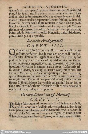 De compositione Solis & Mercurij CAPUT V.