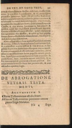 De Abrogatione Veteris Testamenti.
