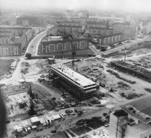 Prager Straße im Bau und Reitbahnstraße