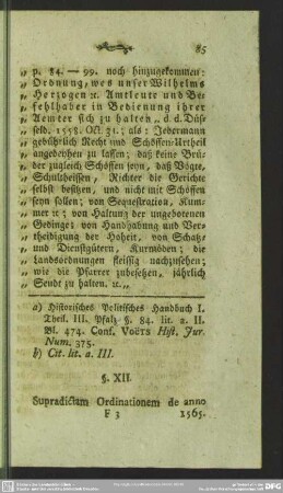 § XII. Ordinationis de anno 1565. nova editio de anno 1582