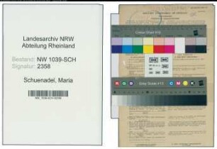 Entnazifizierung Maria Schuenadel , geb. 14.03.1892 (Lehrerin)