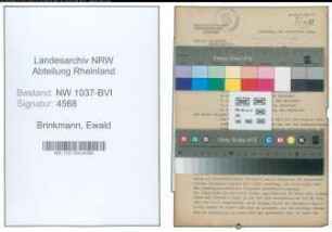 Entnazifizierung Ewald Brinkmann , geb. 15.03.1891 (Techn.Angestellter)