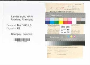 Entnazifizierung Reinhold Konopek , geb. 31.10.1899 (Angestellter)