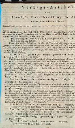 Verlags-Artikel von Jacoby's Kunsthandlung in Berlin