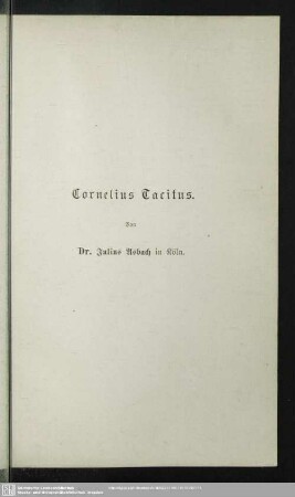 Cornelius Tacitus