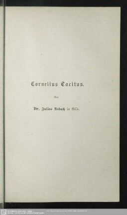 Cornelius Tacitus