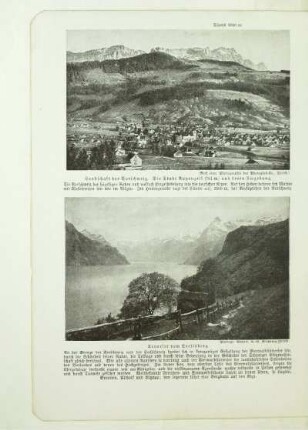 Landschaft der Vorschweiz. Die Stadt Appenzell (781 m) und deren Umgebung
