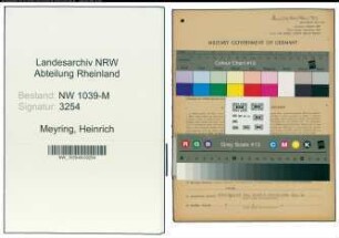 Entnazifizierung Heinrich Meyring , geb. 05.12.1909 (Angestellter)