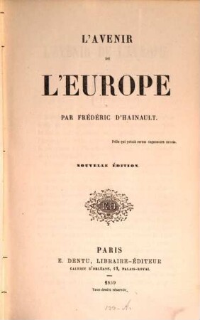 L' avenir de l'Europe