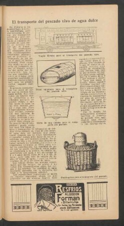 El transporte del pescado vivo de agua dulce