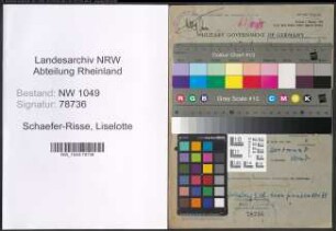 Entnazifizierung Liselotte Schaefer-Risse , geb. 02.04.1912 ()