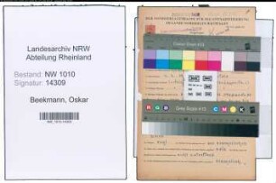 Entnazifizierung Oskar Beekmann , geb. 04.02.1887 (Kaufm.Angestellter)