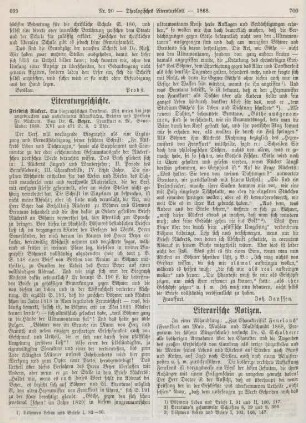 700-703 Literarische Notizen