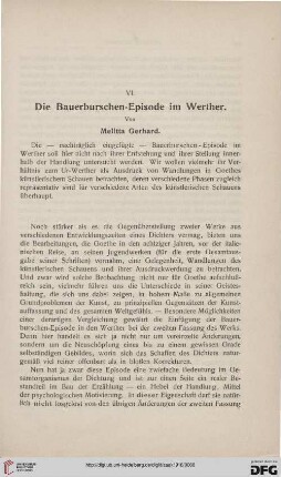 Die Bauerburschen-Episode im Werther
