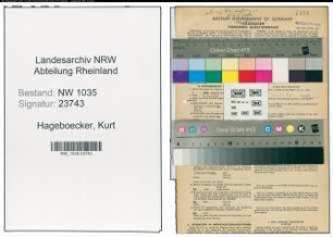 Entnazifizierung Kurt Hageboecker , geb. 01.03.1904 (Kaufmann)