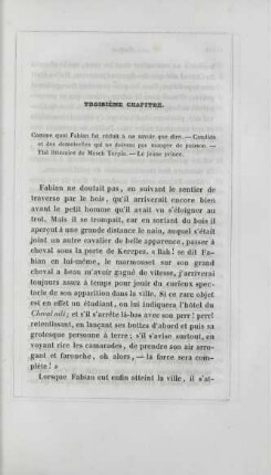 Troisième chapitre