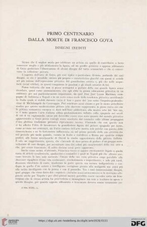 31: Primo centenario dalla morte di Francisco Goya