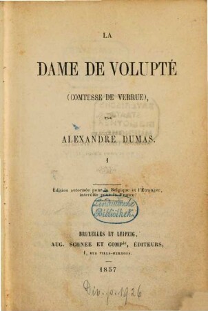 La dame de volupté : (Comtesse de Verrue), 1