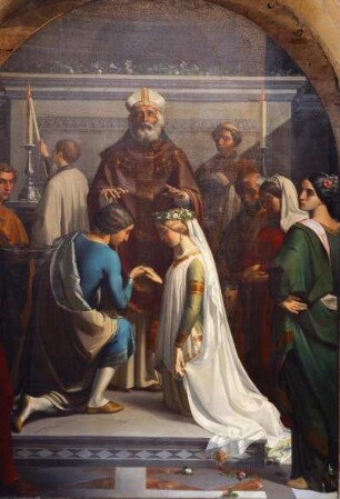 Frankreich. Provence. Bouches du Rhone. Aix en Provence. Kathedrale Saint Sauveur. Innen. Le Marriage von Alphonse Angelin. Detail