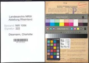 Entnazifizierung Charlotte Dissmann , geb. 02.09.1909 ()