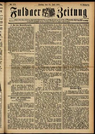 Ausgabe vom Freitag, den 31. Juli 1891.