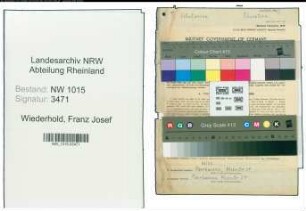 Entnazifizierung Franz Josef Wiederhold , geb. 17.04.1893 (Rektor)