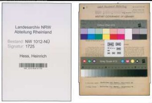 Entnazifizierung Heinrich Hess , geb. 09.08.1904 (Landwirt)