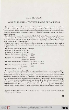 10: Mors en bronze à traverse rigide du Louristan