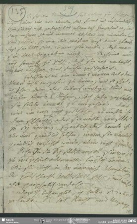 Eigenh. Brief von Friedrich von Schlegel an August Wilhelm von Schlegel, o.O., ohne Datumsangabe