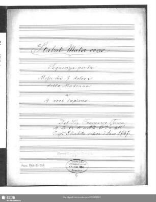 Stabat mater - Mus.2968-D-509 : Coro, orch, org; VogT 419/1