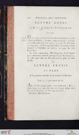 (Lettre LXXXI - XC)