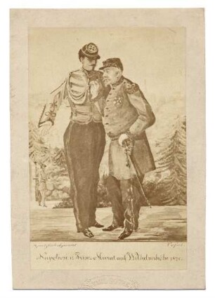 Napoleon III. und Prinz Murat auf Wilhelmshöhe