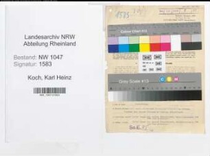 Entnazifizierung Karl Heinz Koch , geb. 04.03.1912 (Finanzbeamter)