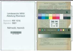 Entnazifizierung Heinrich Nahrwold , geb. 17.07.1889 (Zollbeamter)