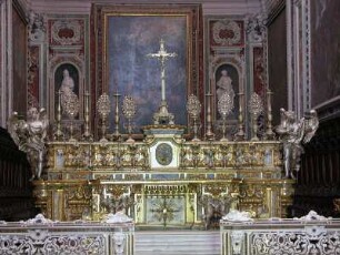 Neapel - Kirchenaltar : Altar in der Kirche Certosa di San Martino. Aufgenommen in Neapel am 24. Juli 2004