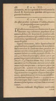 Cap. VII. De officio peculiari in sermone & habitu, splendore & gloria praefulgentium erga inferiores populares.