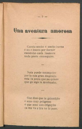 Una aventura amorosa