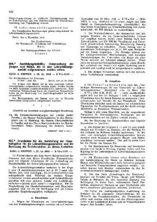 Ausbildungsbeihilfe; Untersuchung der Jungen und Mädel, die in eine Lehrerbildungsanstalt aufgenommen werden sollen : [Amtliche Erlasse] ; [Amtlicher Teil]