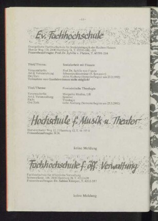 Hochschule f. Musik u. Theater