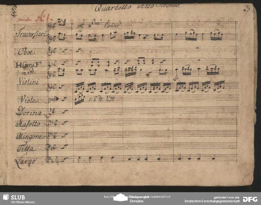 Quartetto: "Ah Dorina vezzosa ed amabile"