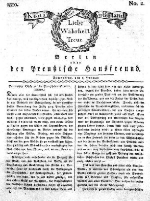 Nr. 2., 6. Januar 1810