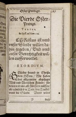 Die Vierde Oster-Predigt.