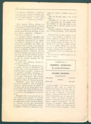 Capítulo I - Bohemia literaria : La canción del Canario