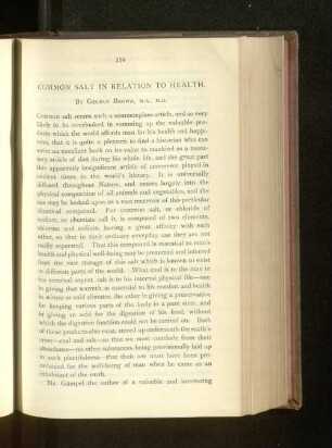 Common Salt in Relation to Health.