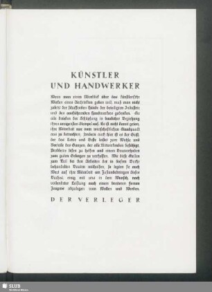 Künstler Und Handwerker