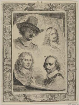Bildnis des Jan Baptist Weenix, des David Beck, des Simon Peter Tilmans und des Hendrick Martensz. Sorgh