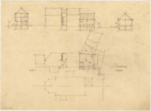 Döllgast, Hans; Marktsteft (Bayern); Gemeindehaus - Grundrisse; Schnitte