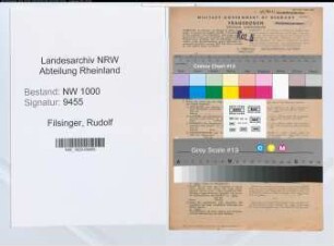 Entnazifizierung Rudolf Filsinger, geb. 13.11.1902 (Betriebsassistent)